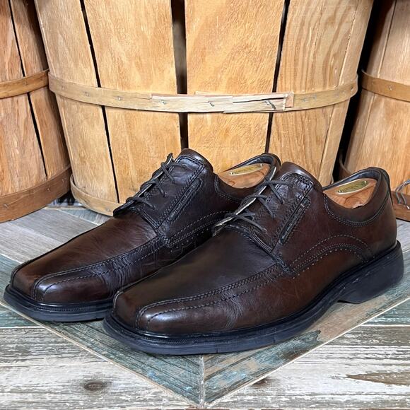 Clarks Unstructured Un Kenneth Brown Leather Comfort Lace-Up Oxfords Men Size 11 main image 4